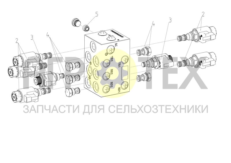 Чертеж Гидроблок (IH.02.02.00.22.350)